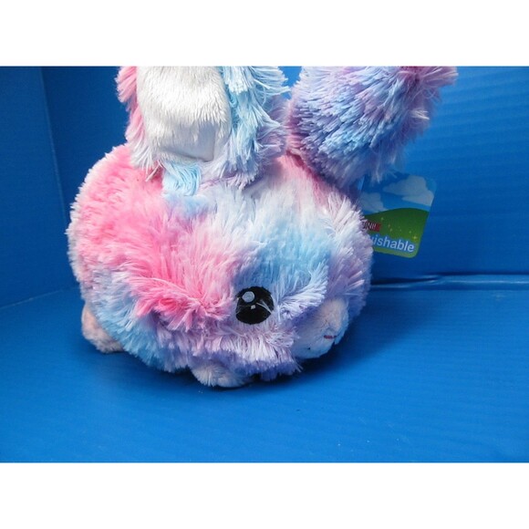 Squishable Cotton Candy Bunny Rabbit Plush Sewn Eyes Stuffed Animal 10" w/Tag - Picture 9 of 10